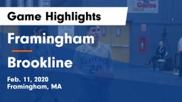 Framingham  vs Brookline  Game Highlights - Feb. 11, 2020