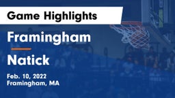 Framingham  vs Natick  Game Highlights - Feb. 10, 2022
