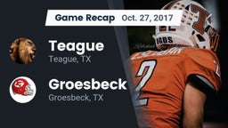 Recap: Teague  vs. Groesbeck  2017