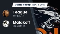 Recap: Teague  vs. Malakoff  2017