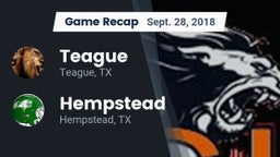 Recap: Teague  vs. Hempstead  2018