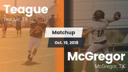 Matchup: Teague  vs. McGregor  2018