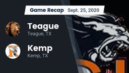 Recap: Teague  vs. Kemp  2020