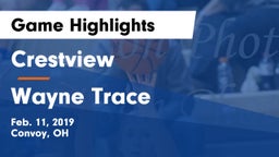 Crestview  vs Wayne Trace  Game Highlights - Feb. 11, 2019