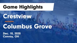 Crestview  vs Columbus Grove  Game Highlights - Dec. 10, 2020