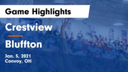 Crestview  vs Bluffton  Game Highlights - Jan. 5, 2021