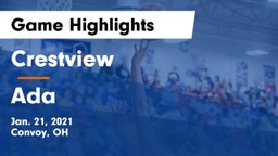 Crestview  vs Ada  Game Highlights - Jan. 21, 2021