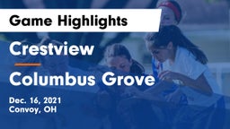 Crestview  vs Columbus Grove  Game Highlights - Dec. 16, 2021
