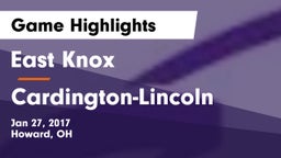 East Knox  vs Cardington-Lincoln  Game Highlights - Jan 27, 2017