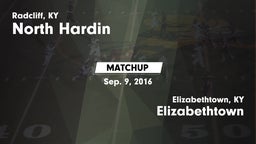 Matchup: North Hardin High vs. Elizabethtown  2016