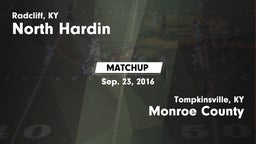 Matchup: North Hardin High vs. Monroe County  2016
