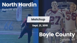 Matchup: North Hardin High vs. Boyle County  2018
