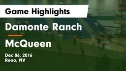 Damonte Ranch  vs McQueen  Game Highlights - Dec 06, 2016