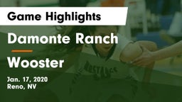 Damonte Ranch  vs Wooster  Game Highlights - Jan. 17, 2020