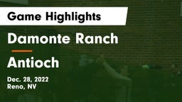 Damonte Ranch  vs Antioch Game Highlights - Dec. 28, 2022