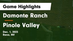 Damonte Ranch  vs Pinole Valley Game Highlights - Dec. 1, 2023
