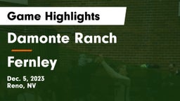 Damonte Ranch  vs Fernley  Game Highlights - Dec. 5, 2023