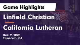 Linfield Christian  vs California Lutheran  Game Highlights - Dec. 2, 2022