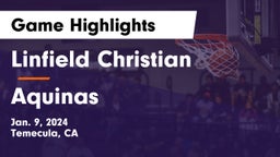 Linfield Christian  vs Aquinas  Game Highlights - Jan. 9, 2024
