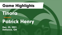 Tinora  vs Patrick Henry Game Highlights - Dec. 23, 2021