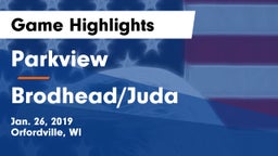 Parkview  vs Brodhead/Juda  Game Highlights - Jan. 26, 2019