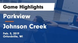 Parkview  vs Johnson Creek  Game Highlights - Feb. 5, 2019