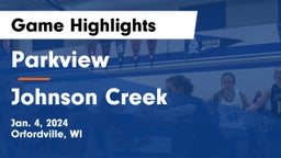 Parkview  vs Johnson Creek  Game Highlights - Jan. 4, 2024