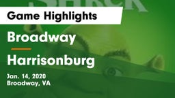 Broadway  vs Harrisonburg  Game Highlights - Jan. 14, 2020