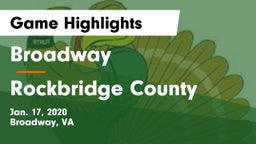Broadway  vs Rockbridge County  Game Highlights - Jan. 17, 2020