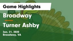 Broadway  vs Turner Ashby  Game Highlights - Jan. 21, 2020