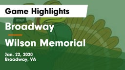 Broadway  vs Wilson Memorial  Game Highlights - Jan. 22, 2020