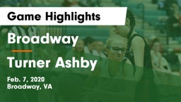Broadway  vs Turner Ashby  Game Highlights - Feb. 7, 2020
