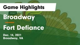 Broadway  vs Fort Defiance  Game Highlights - Dec. 14, 2021