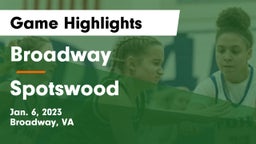 Broadway  vs Spotswood  Game Highlights - Jan. 6, 2023