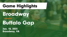 Broadway  vs Buffalo Gap  Game Highlights - Jan. 18, 2023