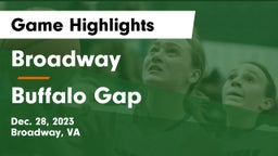 Broadway  vs Buffalo Gap  Game Highlights - Dec. 28, 2023