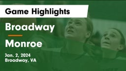 Broadway  vs Monroe  Game Highlights - Jan. 2, 2024
