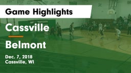 Cassville  vs Belmont Game Highlights - Dec. 7, 2018