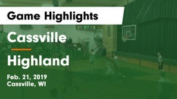 Cassville  vs Highland Game Highlights - Feb. 21, 2019
