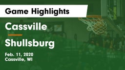 Cassville  vs Shullsburg  Game Highlights - Feb. 11, 2020