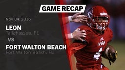 Recap: Leon  vs. Fort Walton Beach  2016