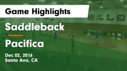 Saddleback  vs Pacifica Game Highlights - Dec 02, 2016