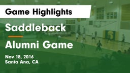 Saddleback  vs Alumni Game Game Highlights - Nov 18, 2016