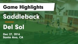 Saddleback  vs Del Sol  Game Highlights - Dec 27, 2016