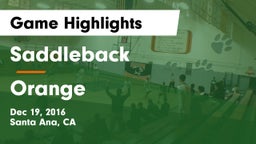 Saddleback  vs Orange  Game Highlights - Dec 19, 2016