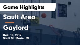 Sault Area  vs Gaylord  Game Highlights - Dec. 10, 2019
