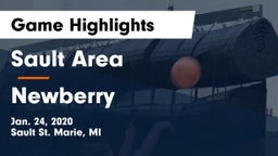 Sault Area  vs Newberry  Game Highlights - Jan. 24, 2020
