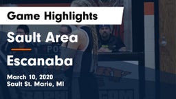 Sault Area  vs Escanaba  Game Highlights - March 10, 2020