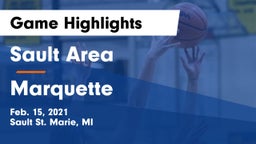 Sault Area  vs Marquette  Game Highlights - Feb. 15, 2021