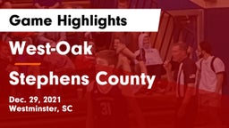 West-Oak  vs Stephens County  Game Highlights - Dec. 29, 2021